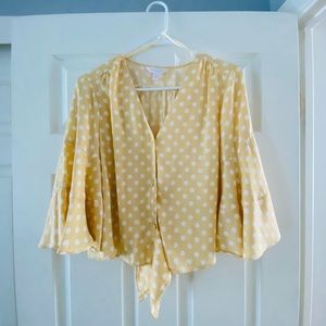 Yellow Polka-Dotted Blouse by Lauren Conrad